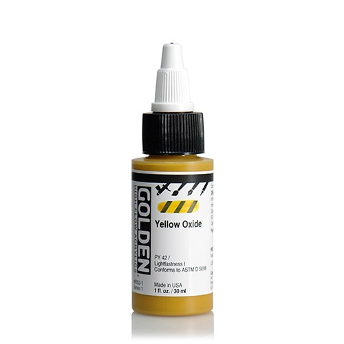 Golden High Flow Acrylic Paint 1oz_Yellow Oxide